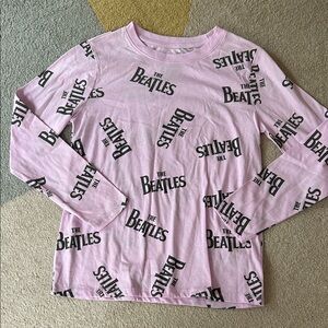 The Beatles Kids Pink Long Sleeve Tee